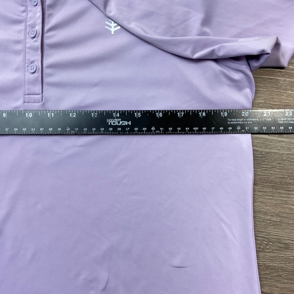 Coolibar Golf Polo Shirt Womens Extra Large Purple Long Sleeve UPF 50+ Tennis - Picture 6 of 7